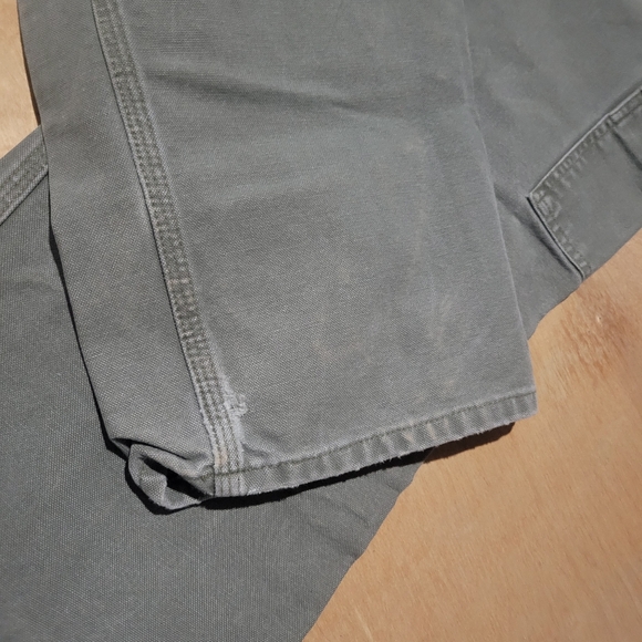 Carhartt Carpenter Pants Men's 40x30 Green Distressed - Picture 8 of 9